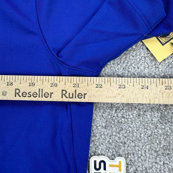 Atlanta Braves Polo Shirt Mens Medium Blue MLB Baseball Nike Dri-FIT Cooperstown - Picture 12 of 12